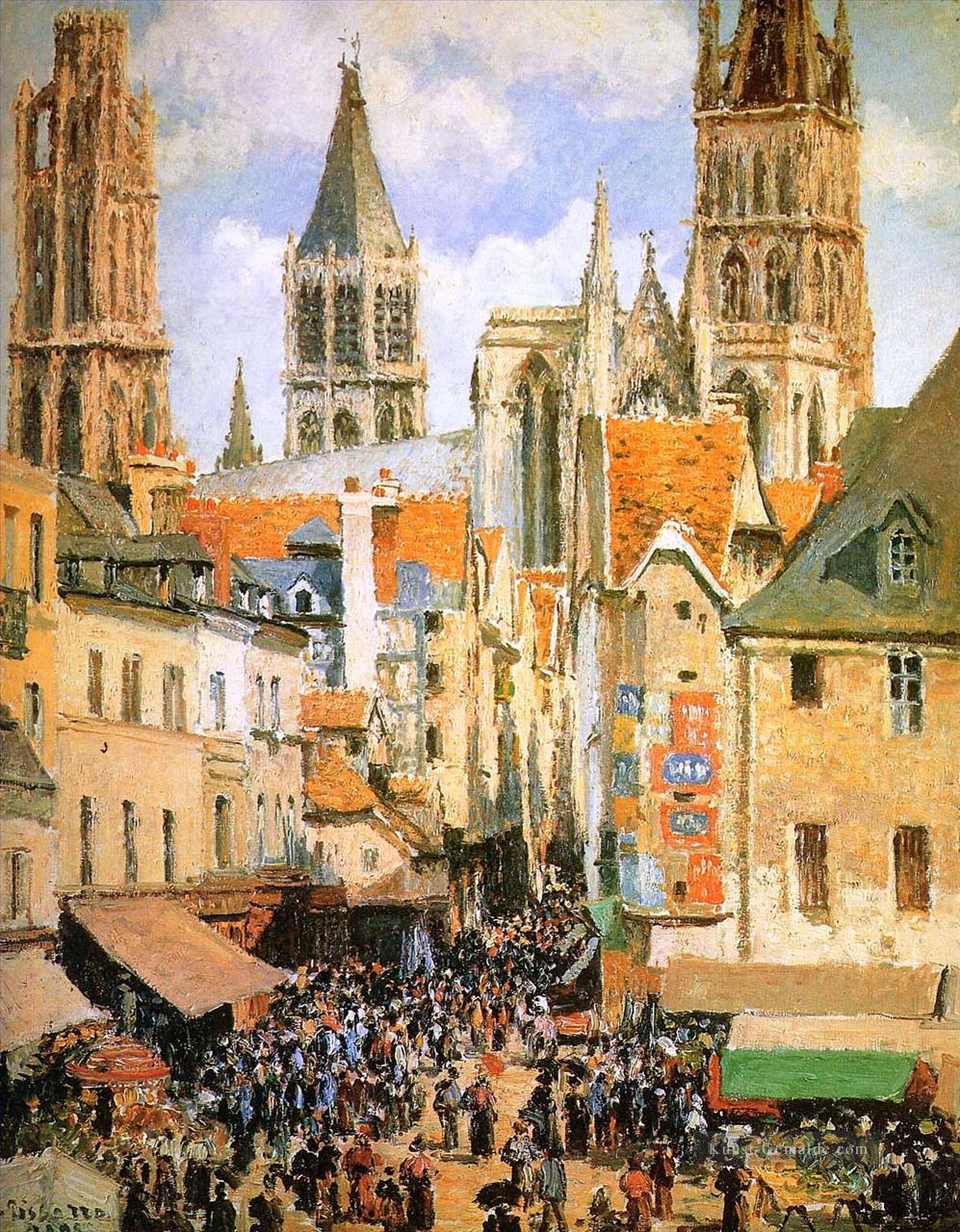 der alte Markt in Rouen Camille Pissarro Pariser Ölgemälde